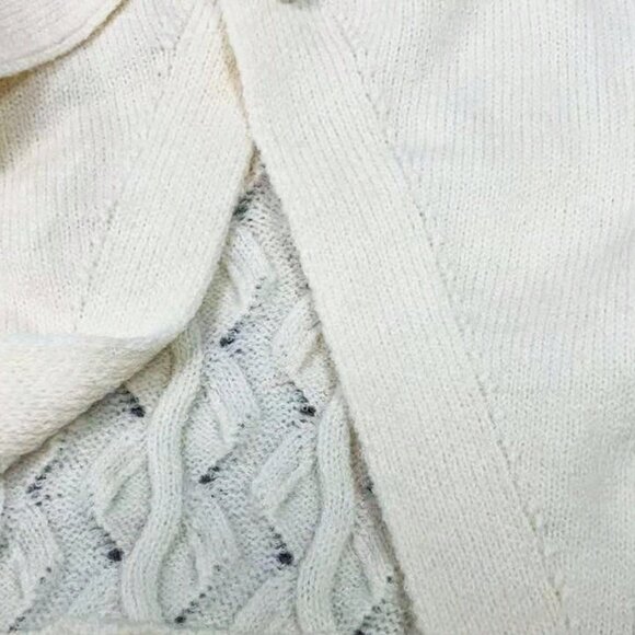 Apricot Casual Women's Elegant Sweater with Hollow Bowknot Tie Long Sleeve - Picture 7 of 7